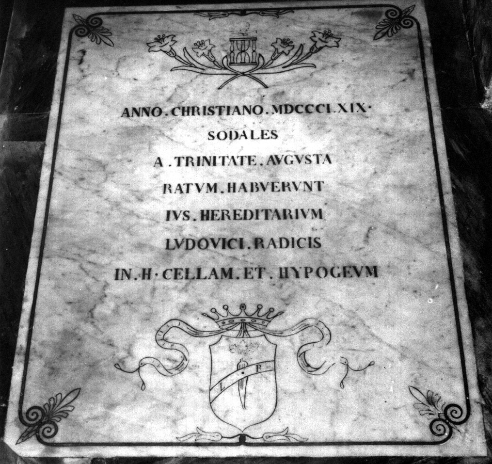 lapide tombale - ambito romano (sec. XIX)